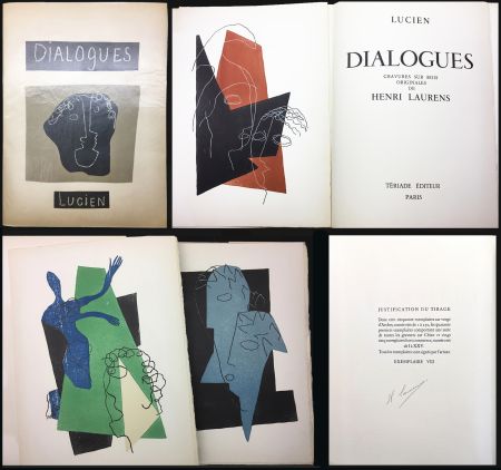 Litografia Laurens - Lucien de Samosate - DIALOGUES. Bois gravés en couleurs de Henri Laurens (Tériade 1951)