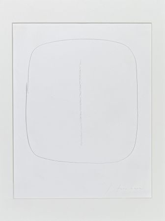 Litografia Fontana - Lucio Fontana (1899–1968) – Concetto Spaziale – Lithograph with hand-cut central slash incision -1961