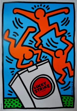 Serigrafia Haring - Lucky Strike, 1987