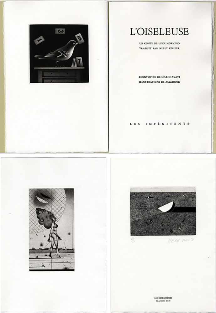 Libro Illustrato Avati - Luigi Mormino : L'OISELEUSE (L'UCCELLATRICE). Gravures de Avati et d'Assadour.