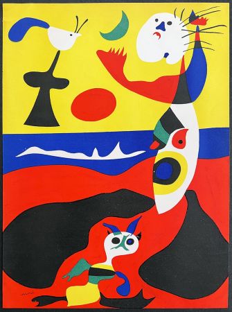 Litografia Miró - L'ÉTÉ. Lithographie surréaliste, signée dans la composition  (1938)