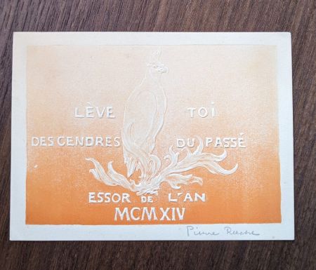 Non Tecnico Roche - Lève-toi des cendres du passé (greeting card for the new year, 1914)