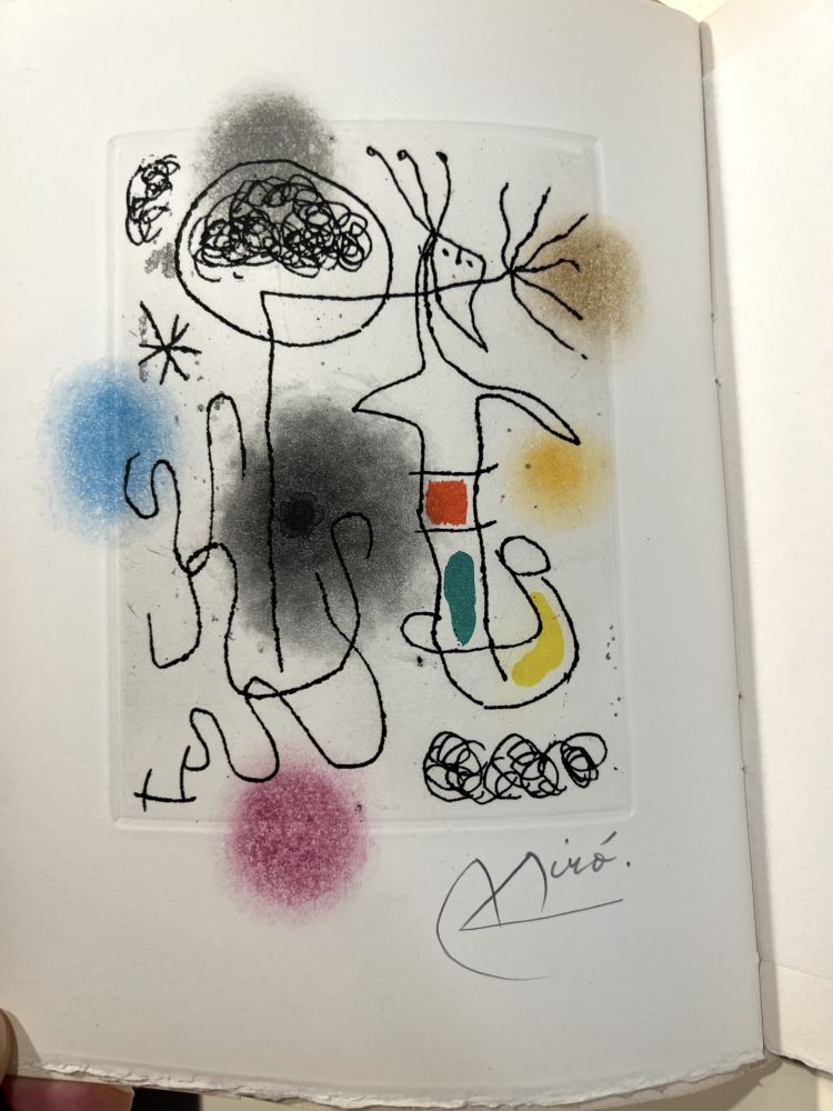 Libro Illustrato Miró - Léna Leclercq. MIDI LE TRÈFLE BLANC. Une gravure en aquatinte signée (1968)