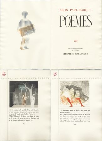Libro Illustrato Alexeïeff - Léon-Paul Fargue : POÈMES. Eaux-fortes en couleurs par Alexeïeff (1943)