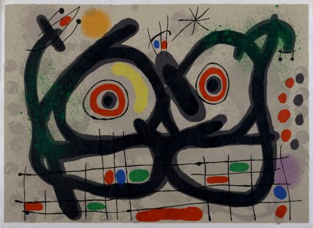 Litografia Miró - Lézard aux plumes d’or, 1971