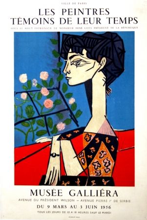 Manifesti Picasso -  M  Jacqueline  Exposition les Peintres  Témoins de leur Temps  Musée Galiera