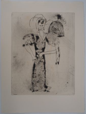 Incisione Chagall - Madame Sobakévitch