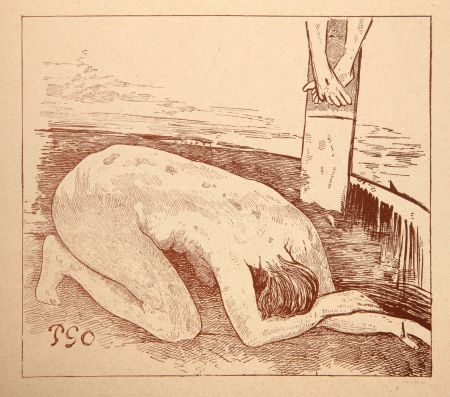 Incisione Su Legno Gauguin - Madeleine