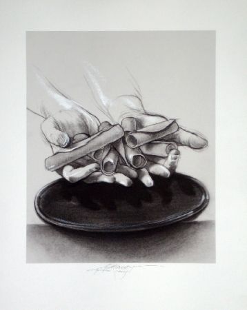Litografia Pignon-Ernest - Mains aux cigares