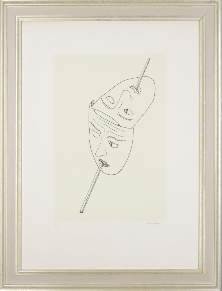 Litografia Ray - Man Ray (1890–1976) - Maschere - Lithograph on paper