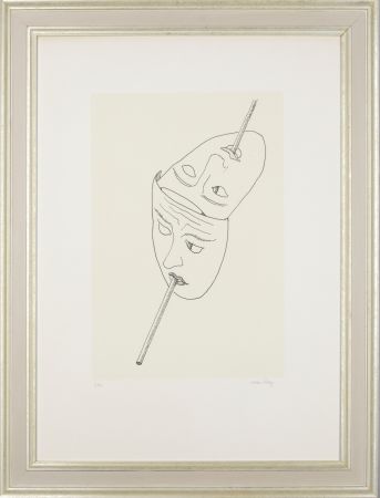 Litografia Ray - Man Ray (1890–1976) - Maschere - Lithograph on paper