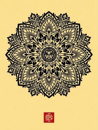 Serigrafia Fairey - Mandala Ornament 1 Cream