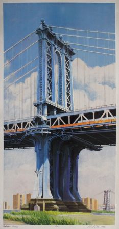 Litografia Haas - Manhattan Bridge