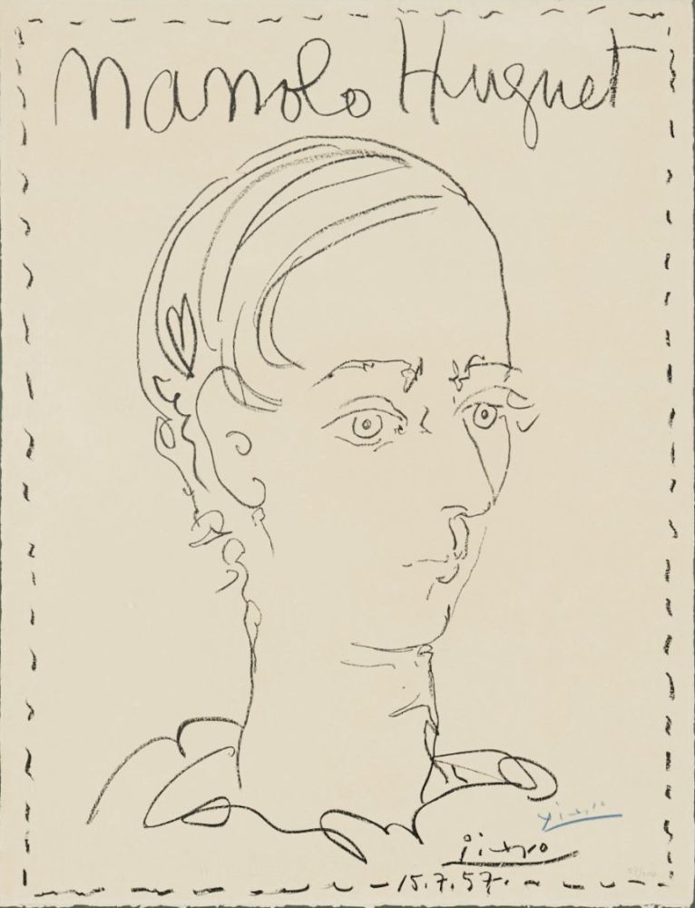 Litografia Picasso - Manolo Huguet