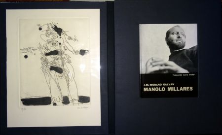 Libro Illustrato Millares - Manolo Millares - Colección Nueva orbita - Incluye un aguafuerte - Firmado y numerado
