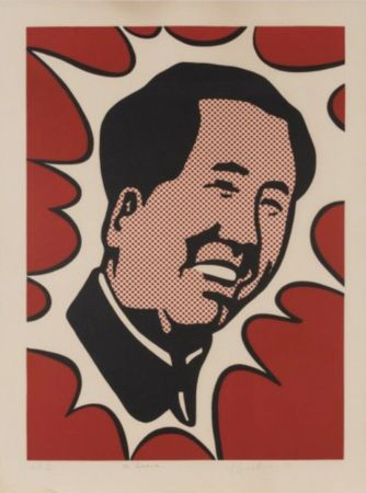 Litografia Lichtenstein - Mao