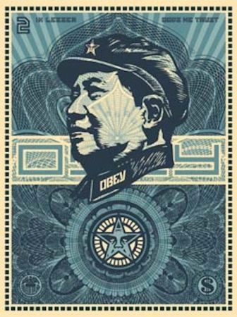 Serigrafia Fairey - Mao Money
