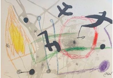 Litografia Miró - Maravillas con variaciones acrosticas en el jardin de Miro V