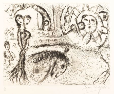 Incisione Chagall - Marc Chagall (1887–1985) - Le Cirque fantastique - Etching on paper - 1967