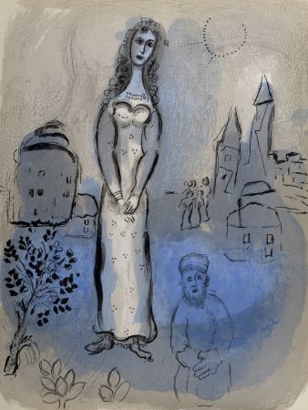 Litografia Chagall - Marc Chagall : Esther, 1960