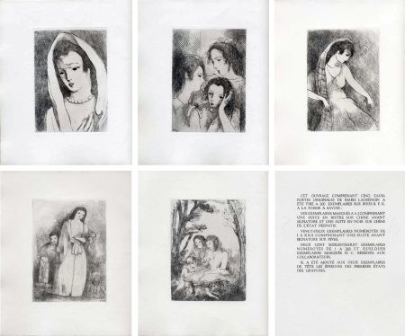 Libro Illustrato Laurencin - Marcel Arland.ANTARES. 5 gravures avec double suite (1944).