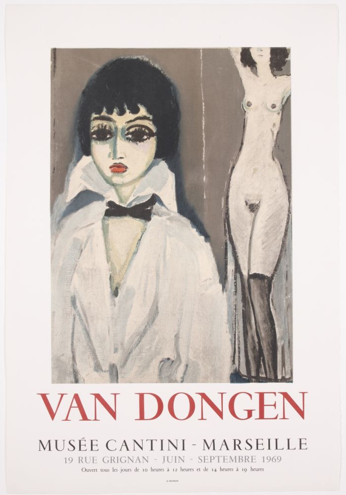 Litografia Van Dongen - Marcele Leoni with nude
