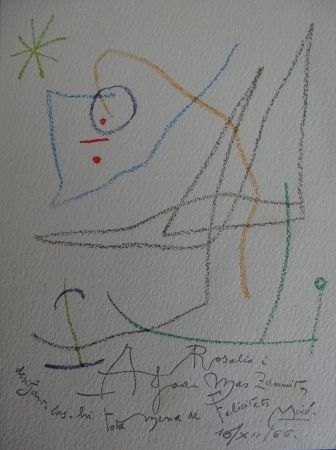 Litografia Miró - Mariage