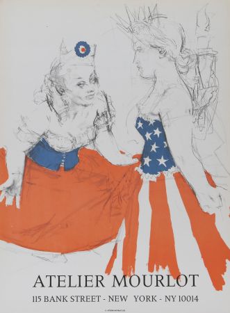 Litografia Levine - Marianne & The Goddess of Liberty