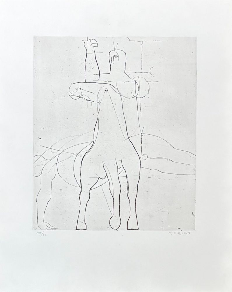 Incisione Marini - Marino Marini (1901-1980) - Giocoliere - etching on paper - 1950