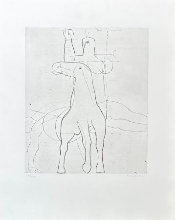 Incisione Marini - Marino Marini (1901-1980) - Giocoliere - etching on paper - 1950