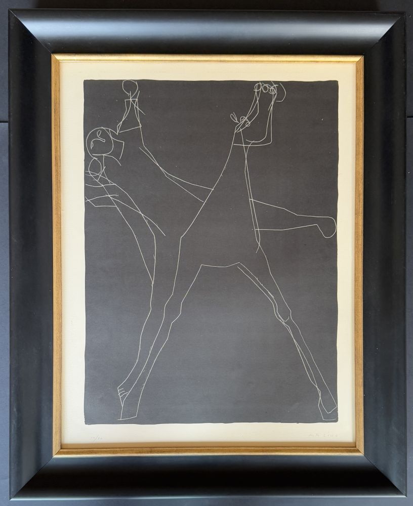 Litografia Marini - Marino Marini (1901 – 1980) - Giochi a cavallo - lithograph on paper - 1953