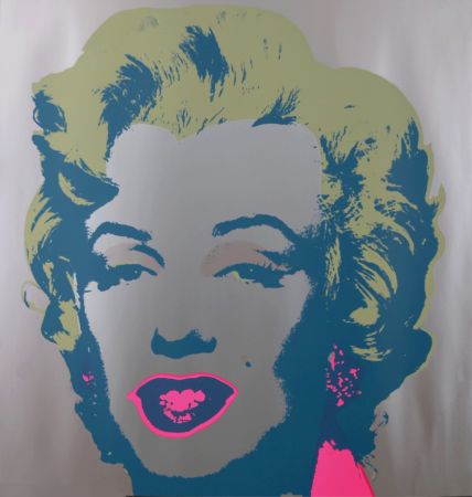 Serigrafia Warhol - Marylin (#A), c. 1980 - Very large silkscreen enhanced with silver ink