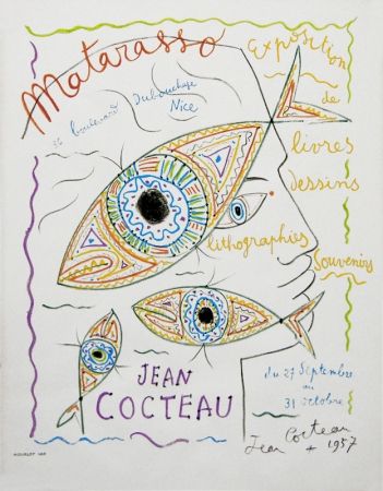 Litografia Cocteau - Matarasso (Gallery exhibition poster)