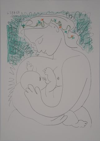 Litografia Picasso - Maternité, grand modèle