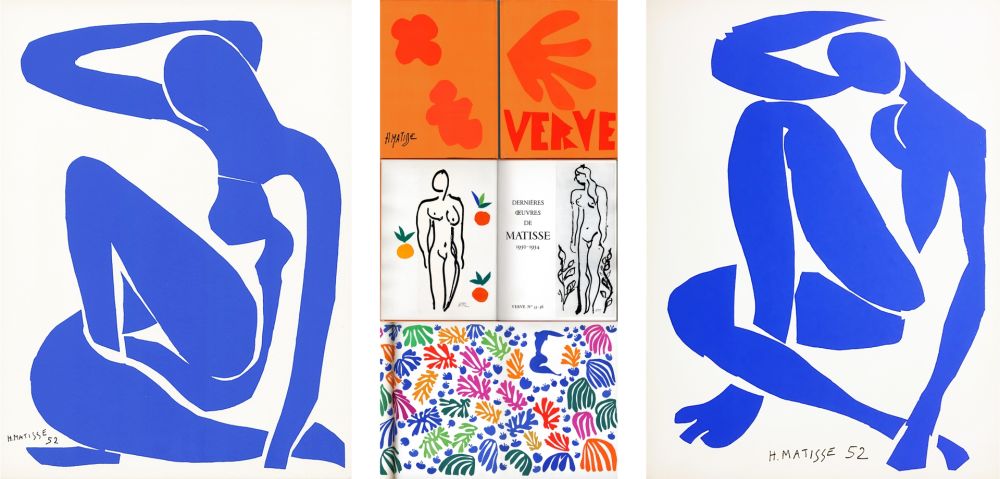 Libro Illustrato Matisse - MATISSE : DERNIÈRES ŒUVRES 1950 - 1954 (VERVE Vol. IX, No. 35-36) 1958