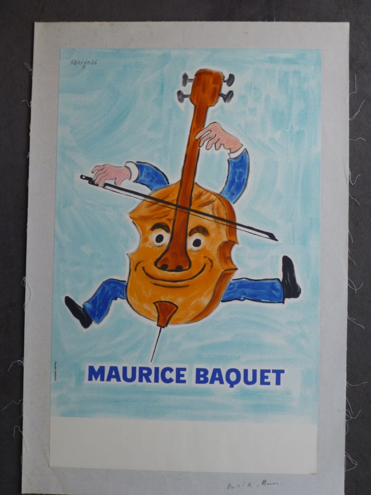 Manifesti Savignac - Maurice Baquet violonceliste 