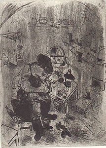 Acquaforte Chagall - Maxime Teliatnikov, Savetier