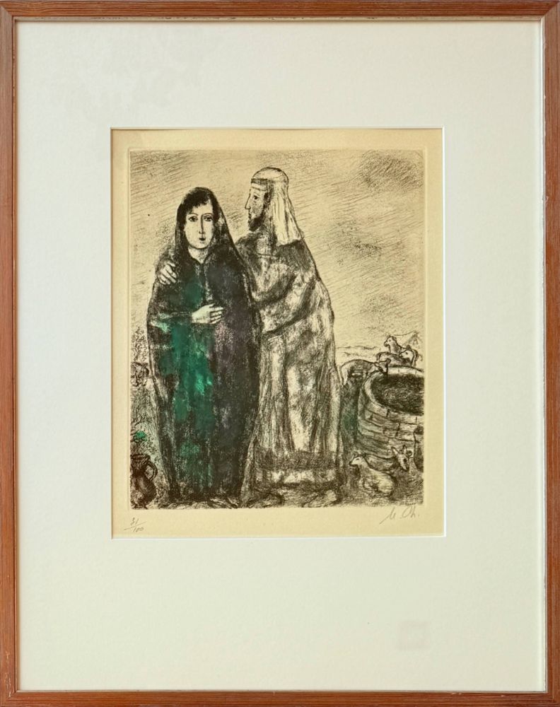 Acquaforte Chagall - Meeting of Jacob and Rachel at the well