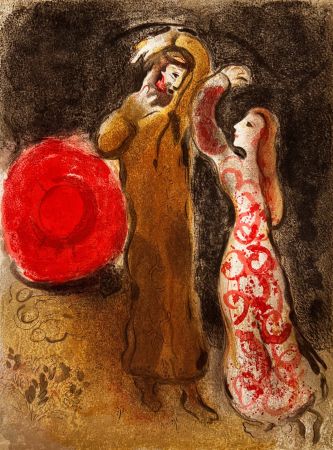 Litografia Chagall - Meeting of Ruth and Boaz