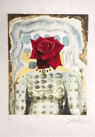 Incisione Dali - Memories of Surrealism Surrealist Flower Girl