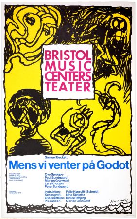 Manifesti Alechinsky - Mens vi venter på Godot, 1976