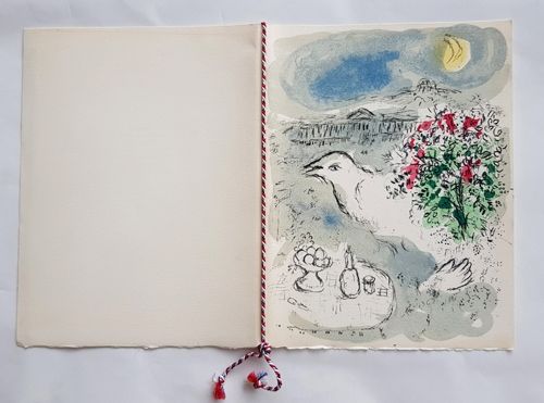 Litografia Chagall - Menu du Diner du 5 Janvier 1978