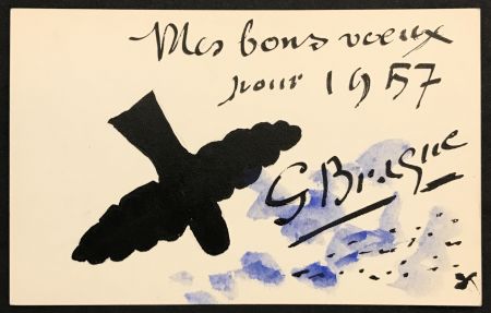 Non Tecnico Braque - Mes bons voeux pour 1957 (Greeting Card)