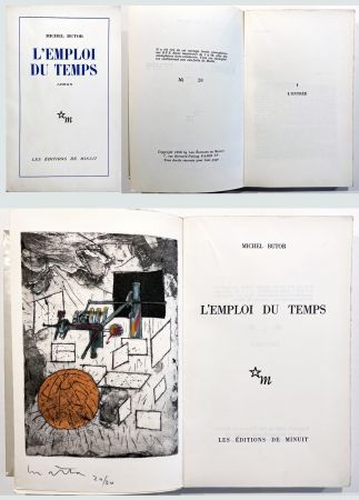 Libro Illustrato Matta - Michel Butor. L'EMPLOI DU TEMPS (1 des 40 avec l'eau-forte rehaussée de Matta) 1956