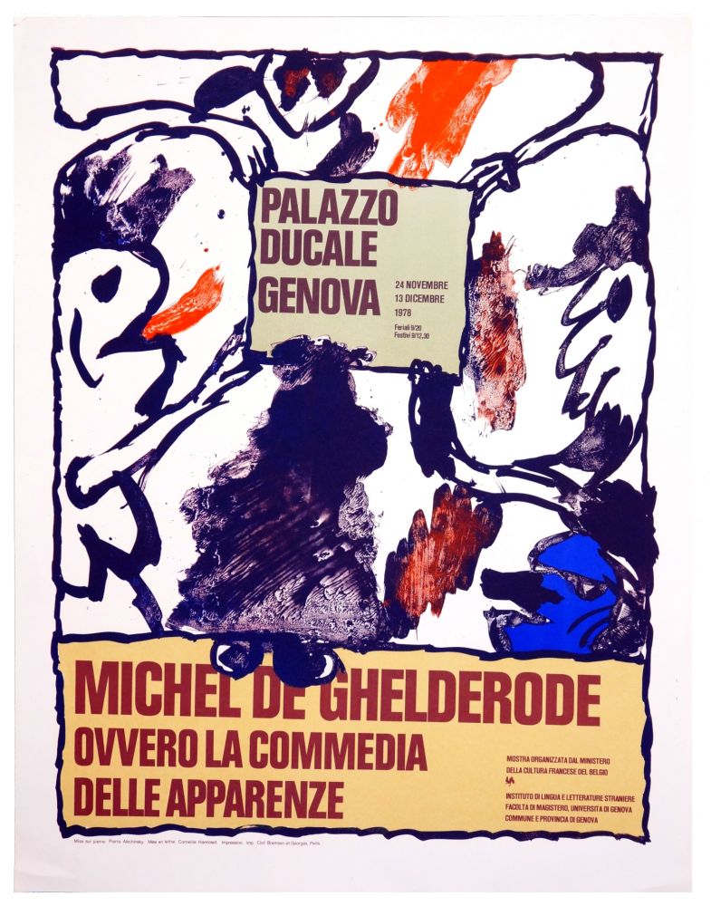 Litografia Alechinsky - Michel de Ghelderode, 1980