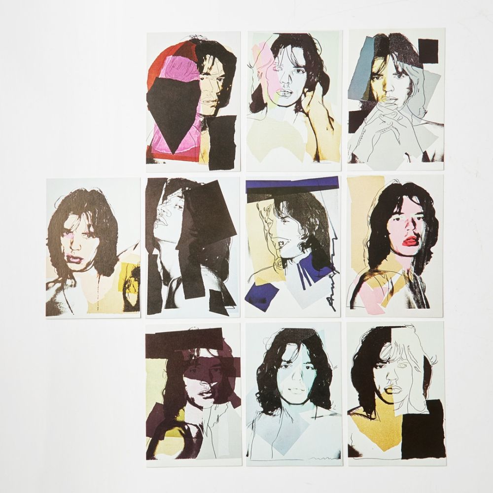 Litografia Warhol - Mick Jagger - Complete set of 10 offset color lithographs on cream wove paper
