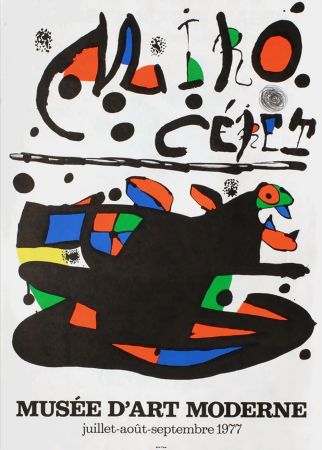 Manifesti Miró - MIRO - CÉRET. Musée d'Art Moderne 1977. Affiche originale.