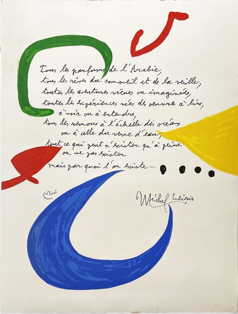 Litografia Miró - Miro - Leiris 