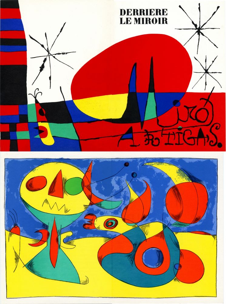 Litografia Miró - MIRO ARTIGAS: Terres de grand feu. DERRIÈRE LE MIROIR N°87-88-89. 1956.