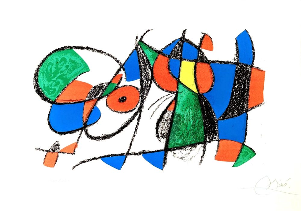 Litografia Miró - Miro Lithograph II (Planche VIII) 